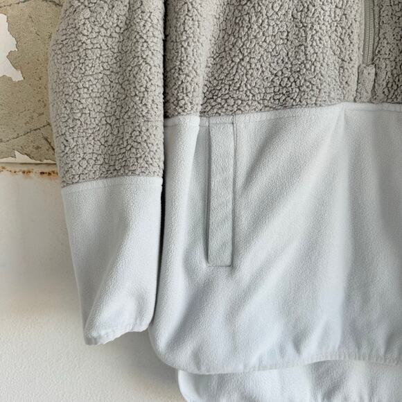 The North Face Sweater Sherpa Pullover Two Tone Fleece Quarter Zip Women S Cozy - Picture 3 of 8